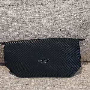 Jimmy Choo Parfums Large Zip Cosmetic Bag Black Used